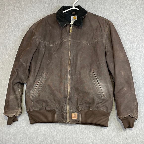 Carhartt Other - Carhartt Men’s Work Jacket Size XL J14 DKB Santa Fe Vintage Distressed Brown